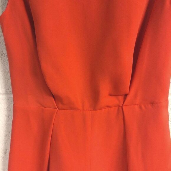 TOPSHOP Hot Orange Lace Back Romper Playsuit - Picture 4 of 10